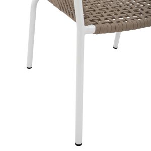 White aluminum chair Hm5784,01 56x58x85cm