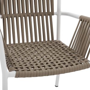 White aluminum chair Hm5784,01 56x58x85cm