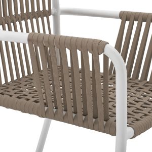 White aluminum chair Hm5784,01 56x58x85cm