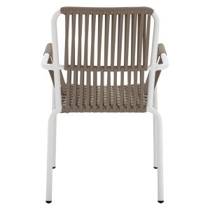 White aluminum chair Hm5784,01 56x58x85cm