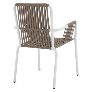 White aluminum chair Hm5784,01 56x58x85cm