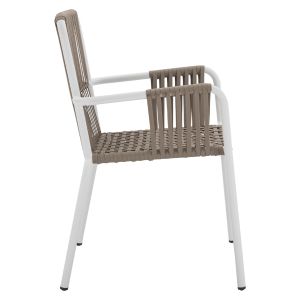 White aluminum chair Hm5784,01 56x58x85cm