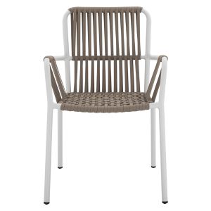 White aluminum chair Hm5784,01 56x58x85cm