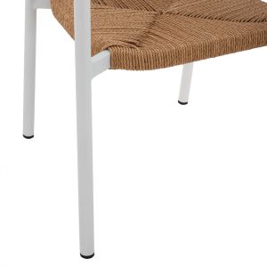 White aluminum chair Hm5786.01 55.5x50x77.5cm