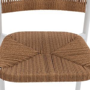 White aluminum chair Hm5786.01 55.5x50x77.5cm