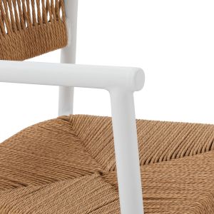 White aluminum chair Hm5786.01 55.5x50x77.5cm