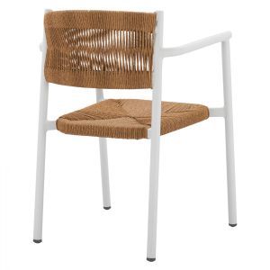 White aluminum chair Hm5786.01 55.5x50x77.5cm