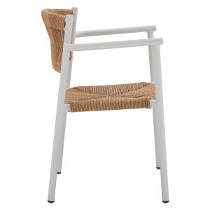 White aluminum chair Hm5786.01 55.5x50x77.5cm