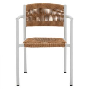 White aluminum chair Hm5786.01 55.5x50x77.5cm