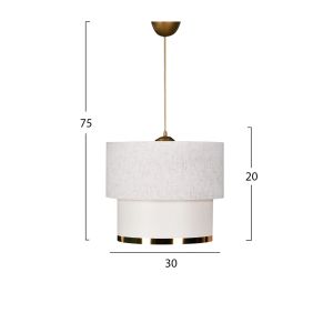 White ceiling lamp Hm7506,01 30x75