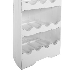 White shelf-boat for bottles Santorini Wood mahogany wood Hm9495 46x30x140cm