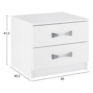 Бяло нощно шкафче Hm2235,05 λευκο 48x40,5x41,5ycm