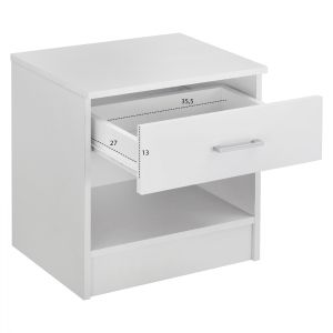 White bedside table Hm2345,05 45x35,5x47cm
