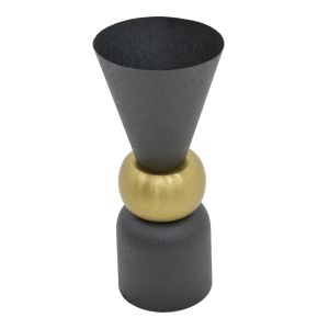 Vase Decorasie Inart metal color black/gold D28x65cm