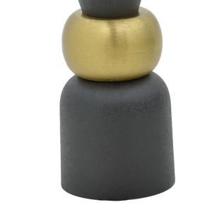 Vase Decorasie Inart metal color black/gold D28x65cm