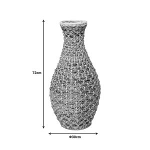 Vase Gucre I wood-rattan Pe in natural shade D30x70cm