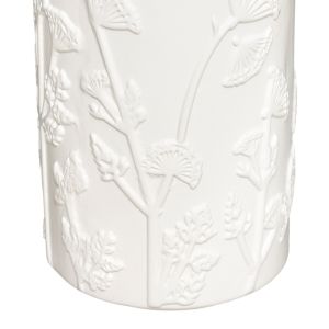 Hanie ceramic vase in white color D12x25cm