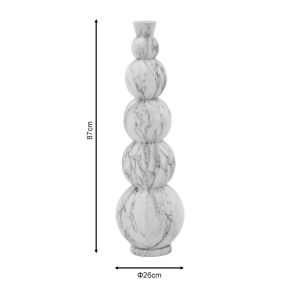 Vase Lopel Inart metal color black/gold D26x87cm