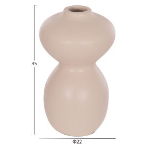 Ваза Nelly Hm4669.02 теракот в кремаво бяло - Φ22x35hсм.
