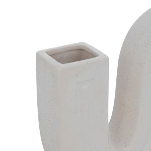 Ваза Snaky керамика в бял цвят 25x5x21см