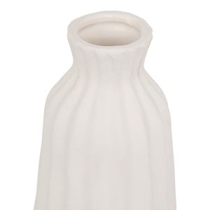 Ceramic vase Vazy in white color D13x30cm