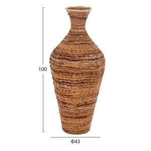 Floor vase Hm7836 banana wood threads D43x100hcm