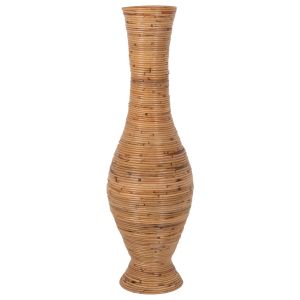 Floor vase Hm7852 made of rattan in natural color D30x100hcm