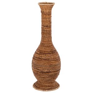 Floor vase Hm7865 banana wood threads D35x104hcm