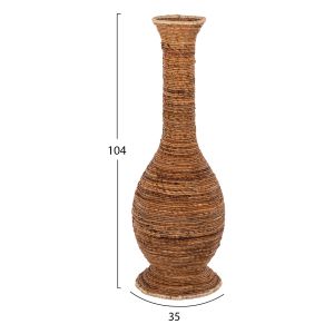 Floor vase Hm7865 banana wood threads D35x104hcm