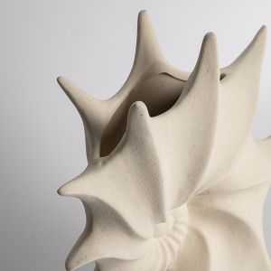 Ваза керамична мидица бежова 23x8x25.5см