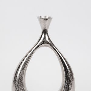 Ваза металик сребърно 28.5x9x43см