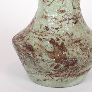 Ваза метална мозайка черна антична 26x26x39см