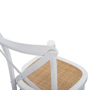 Vienna chair wood and rattan Whitehm8575,14 48x53x90cm