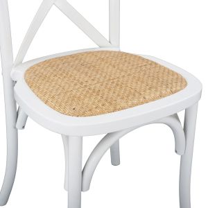 Vienna chair wood and rattan Whitehm8575,14 48x53x90cm