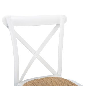 Vienna chair wood and rattan Whitehm8575,14 48x53x90cm