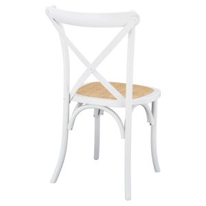 Vienna chair wood and rattan Whitehm8575,14 48x53x90cm