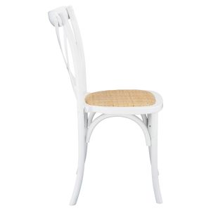 Vienna chair wood and rattan Whitehm8575,14 48x53x90cm