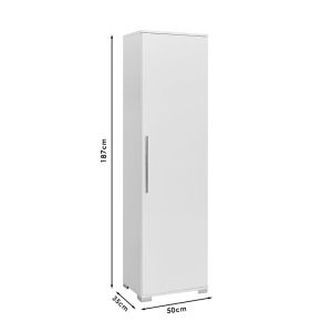 Tall single cabinet Diamond1 white matt 50x35x187cm