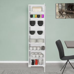 Tall single cabinet Diamond1 white matt 50x35x187cm