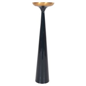Tall floor candlestick (column) Guntur in blue anthracite-gold Hm4382 D20.5x76.5cm