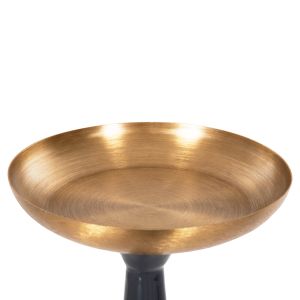 Tall floor candlestick (column) Guntur in blue anthracite-gold Hm4382 D20.5x76.5cm