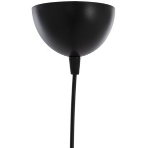 Hanging pendant lamp for ceiling black metal mesh modern style D30x65hcm