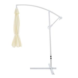 Hanging umbrella D300x237cm. rounded with 4 legs at the base Hm6008