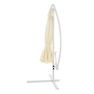 Hanging umbrella D300x237cm. rounded with 4 legs at the base Hm6008
