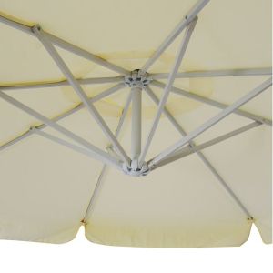 Hanging umbrella D300x237cm. rounded with 4 legs at the base Hm6008