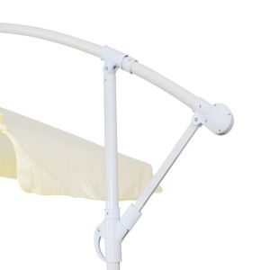 Hanging umbrella D300x237cm. rounded with 4 legs at the base Hm6008