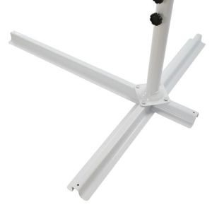 Hanging umbrella D300x237cm. rounded with 4 legs at the base Hm6008