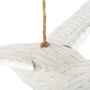 Hanging ceiling decoration seagull Hm4302 albasia wood color white with blue 93x62x12-100hcm