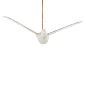 Hanging ceiling decoration seagull Hm4302 albasia wood color white with blue 93x62x12-100hcm