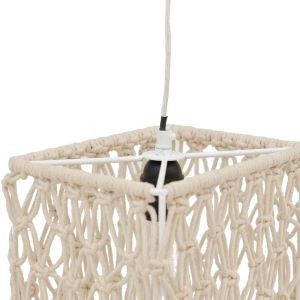 Висяща лампа Maton E27 естествени материали 30x22x110cм